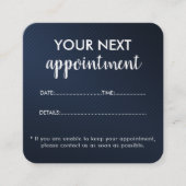 Moderner Eleganter Weißer Schönheitssalon Terminkarte (Vorderseite)