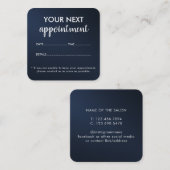 Moderner Eleganter Weißer Schönheitssalon Terminkarte (Vorne/Hinten)