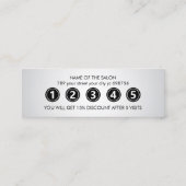 Moderner Eleganter Weißer Schönheitssalon Treuekarte (Rückseite)