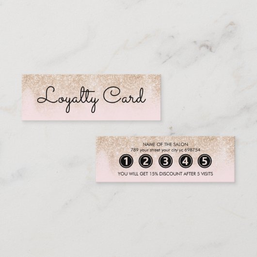 Moderner Eleganter Weißer Schönheitssalon Treuekarte (Vorne/Hinten)