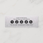 Moderner Eleganter Weißer Schönheitssalon Treuekarte (Rückseite)