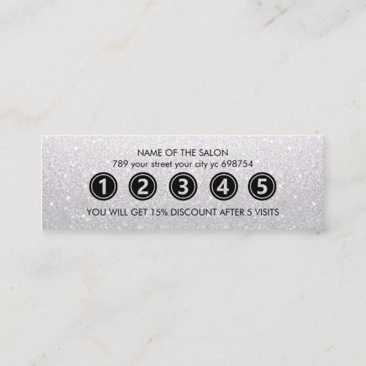 Moderner Eleganter Weißer Schönheitssalon Treuekarte (Rückseite)