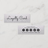 Moderner Eleganter Weißer Schönheitssalon Treuekarte (Vorne/Hinten)