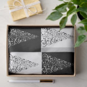 Moderner eleganter weißer Weihnachtsbaum Seidenpapier (Geschenk)