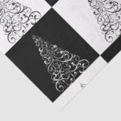 Moderner eleganter weißer Weihnachtsbaum Seidenpapier (Ausschnitt)