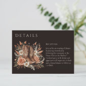 Moderner Eleganter Western - Blume Begleitkarte (Stehend Vorderseite)