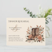 Moderner Eleganter Western - Blume Einladung (Stehend Vorderseite)