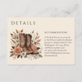 Moderner Eleganter Western - Blume - Einladung (Rückseite)