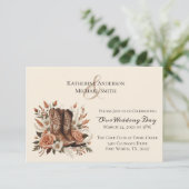 Moderner, eleganter Western - Blume Einladung (Stehend Vorderseite)