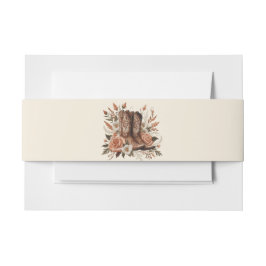 Moderner Eleganter Western - Blume Einladungsbanderole