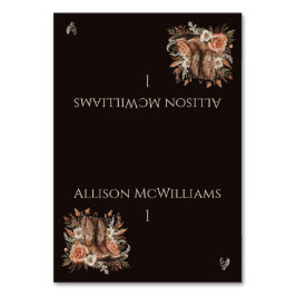 Moderner Eleganter Western - Blume-Geflügel Tischnummer