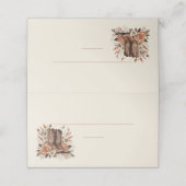 Moderner Eleganter Western - Blume Platzkarte (Außenseite Aufgefaltet)