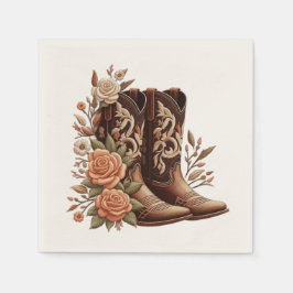 Moderner Eleganter Western - Blume Serviette