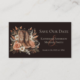 Moderner Eleganter Western - Blume Visitenkarte