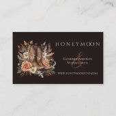 Moderner Eleganter Western - Blume Visitenkarte (Rückseite)