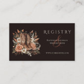 Moderner Eleganter Western - Blume Visitenkarte (Vorderseite)