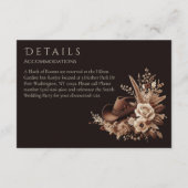 Moderner Eleganter Western - Blumen Begleitkarte (Rückseite)