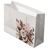 Moderner Eleganter Western - Blumen Große Geschenktüte (Vorderseite Schrägansicht)