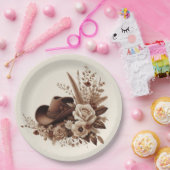 Moderner Eleganter Western - Blumen Pappteller (Party)