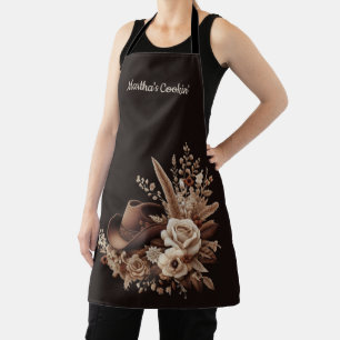 Moderner Eleganter Western - Blumen Schürze