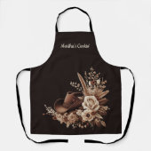 Moderner Eleganter Western - Blumen Schürze (Vorderseite)