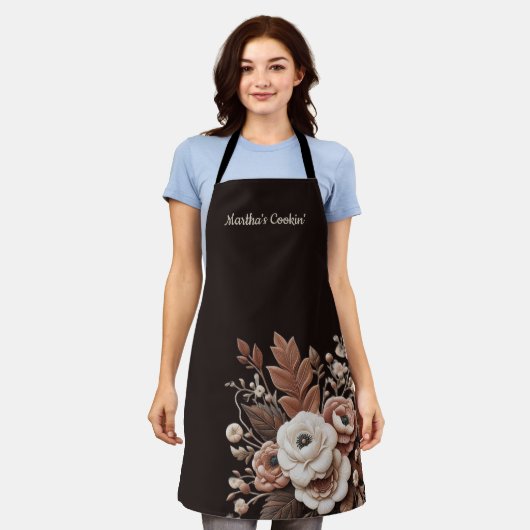 Moderner Eleganter Western - Blumen Schürze (Getragen)