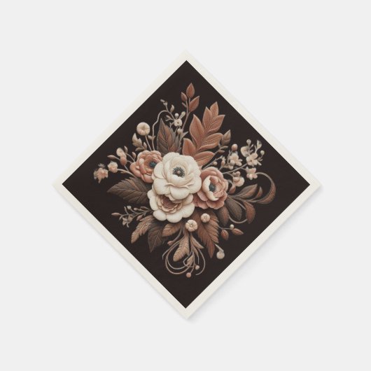 Moderner Eleganter Western - Blumen Serviette (Ecke)