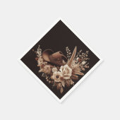 Moderner Eleganter Western - Blumen Serviette (Ecke)