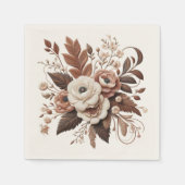 Moderner Eleganter Western - Blumen Serviette (Vorderseite)