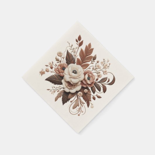 Moderner Eleganter Western - Blumen Serviette (Ecke)