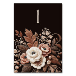 Moderner Eleganter Western - Blumen Tischnummer