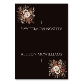 Moderner Eleganter Western - Blumen Tischnummer