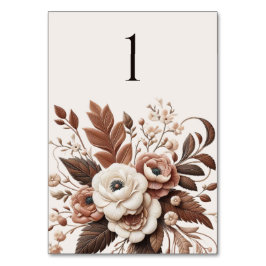 Moderner Eleganter Western - Blumen Tischnummer