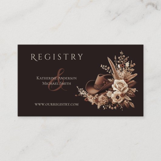 Moderner Eleganter Western - Blumen Visitenkarte (Vorderseite)