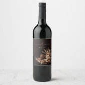 Moderner Eleganter Western - Blumen Weinetikett (Vorderseite)