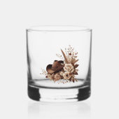 Moderner, eleganter Western - Blumengeschäft C Whiskyglas (Vorderseite)