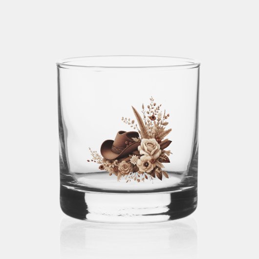 Moderner, eleganter Western - Blumengeschäft C Whiskyglas (Vorderseite)