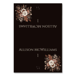 Moderner Eleganter Western - Blumenmeatensymbol Tischnummer