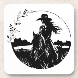 Moderner Eleganter Western Reiten Cowgirl Reiten Getränkeuntersetzer