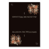 Moderner Eleganter Western - Vegetarier Tischnummer (Vorderseite)