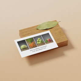 Moderner, eleganter White Nutrition Coach Koch Visitenkarte