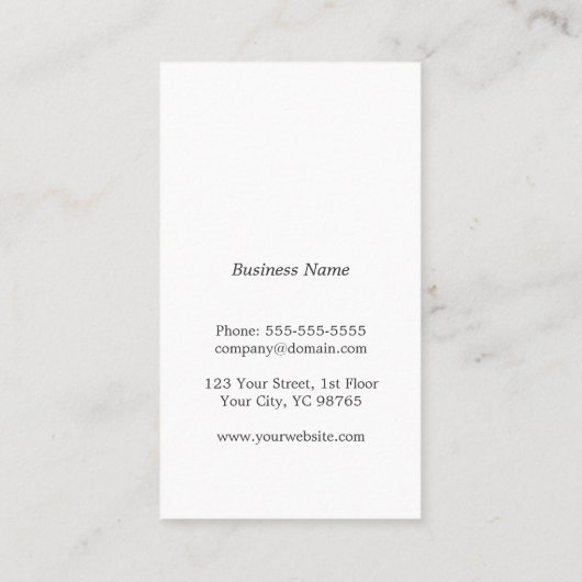 Moderner, eleganter White Stripe Monogram Consulta Visitenkarte (Rückseite)