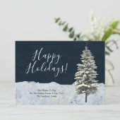 Moderner, eleganter Winterurlaub Feiertagskarte (Stehend Vorderseite)