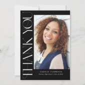 Moderner eleganter zweiteiliger Abschluss mit zwei Dankeskarte (Vorderseite)