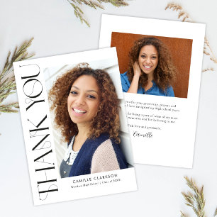 Moderner eleganter zweiteiliger Abschluss mit zwei Dankeskarte