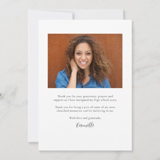 Moderner eleganter zweiteiliger Abschluss mit zwei Dankeskarte (Rückseite)