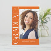 Moderner eleganter zweiteiliger Abschluss mit zwei Einladung (Stehend Vorderseite)