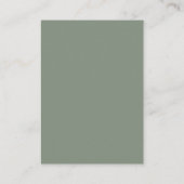 Moderner Elegantsage Green QR Code UAWG Begleitkarte (Rückseite)