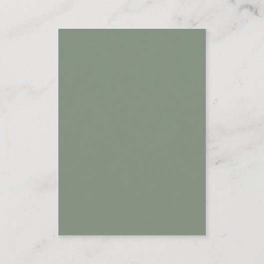 Moderner Elegantsage Green QR Code UAWG Begleitkarte (Rückseite)