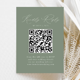 Moderner Elegantsage Green QR Code UAWG Begleitkarte